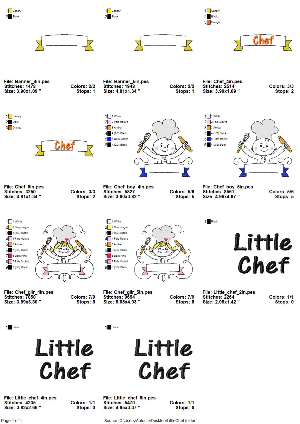 Little Chef Boy and Girl Set