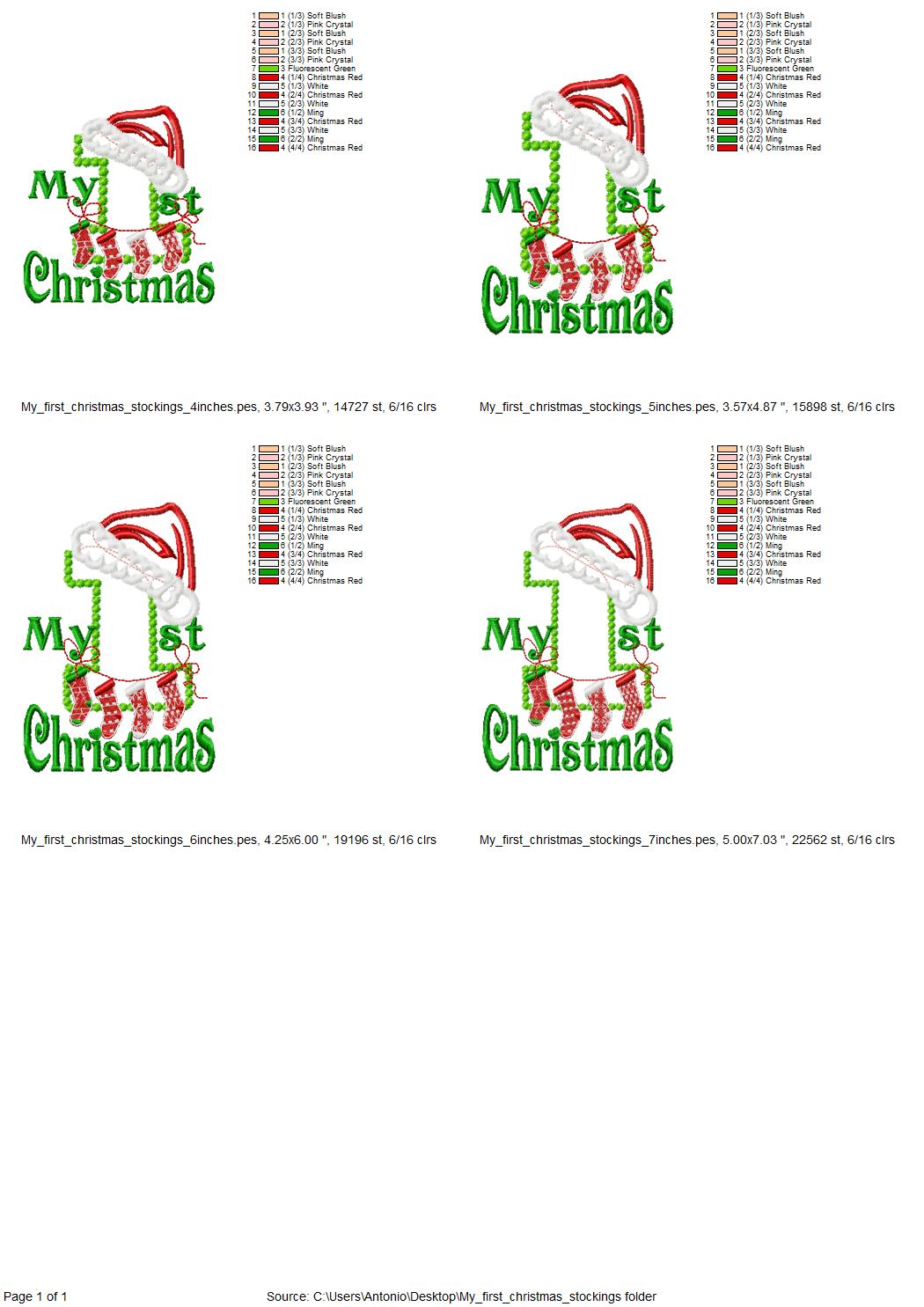 My 1st Christmas Applique