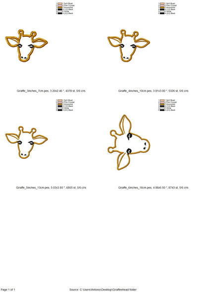Cute Giraffe Applique
