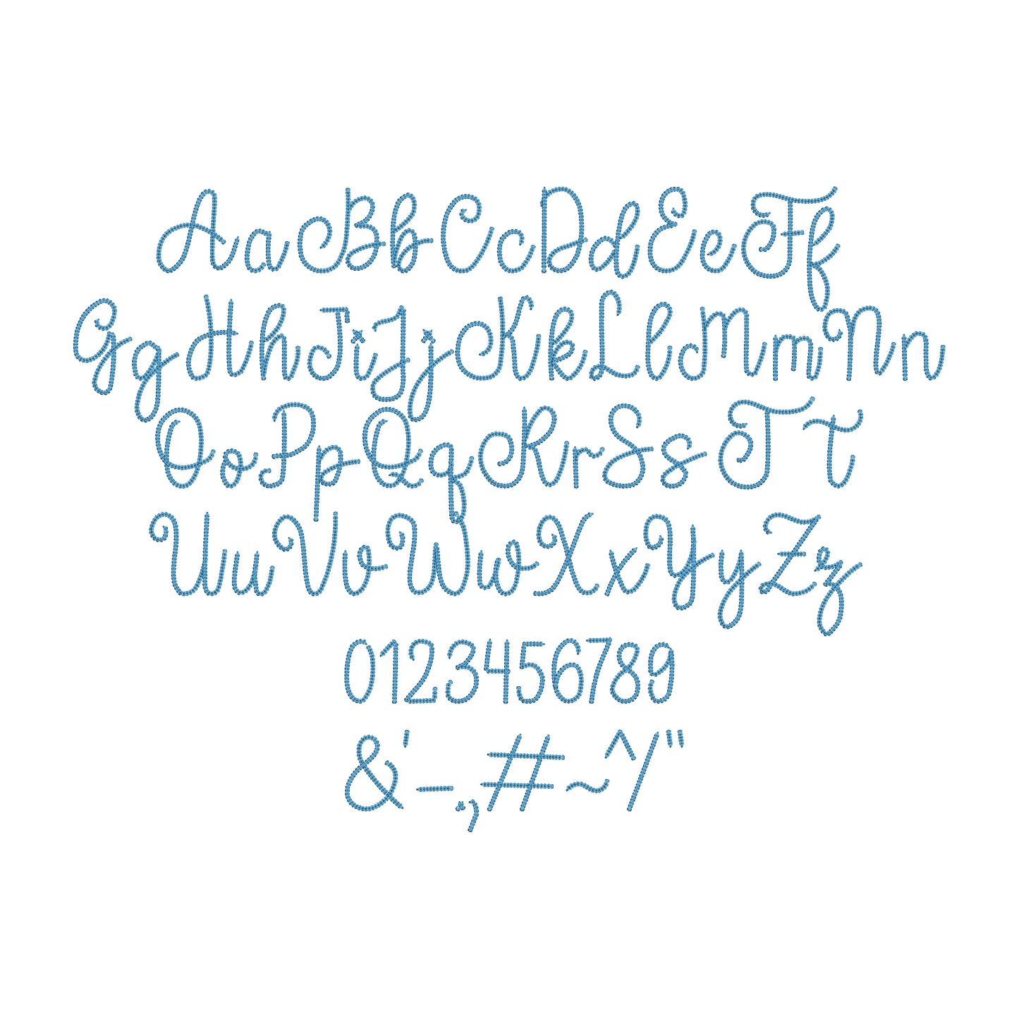 Bold Dense Chain Stitch Handwritten Font