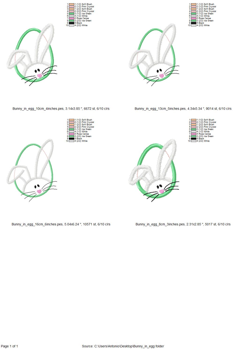 Peeking Bunny in Egg