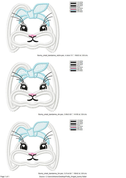 Fringed Bunny with Bandanna