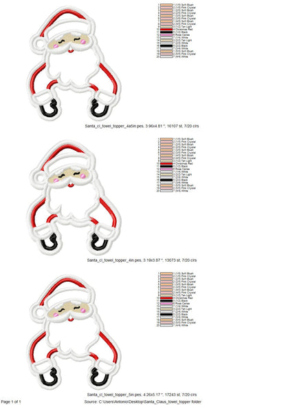 Christmas Santa Towel Hanging Hole