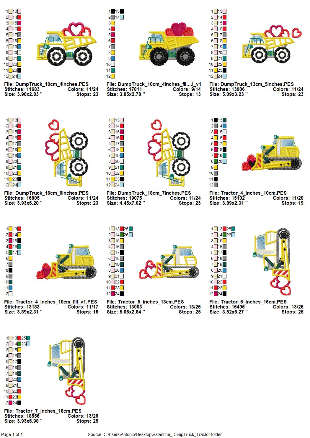 Dump Truck and Tractor