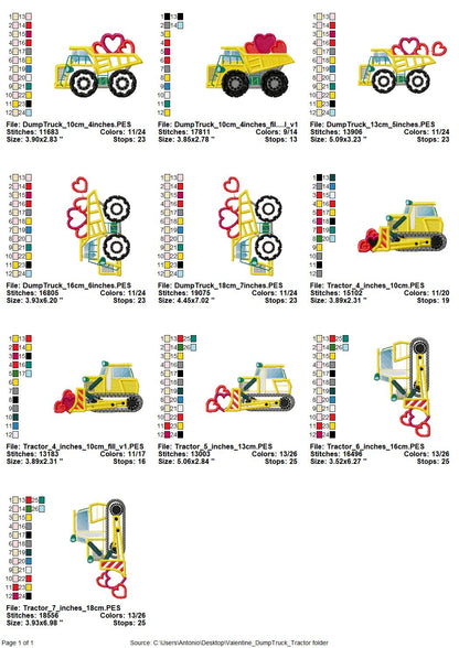 Dump Truck and Tractor