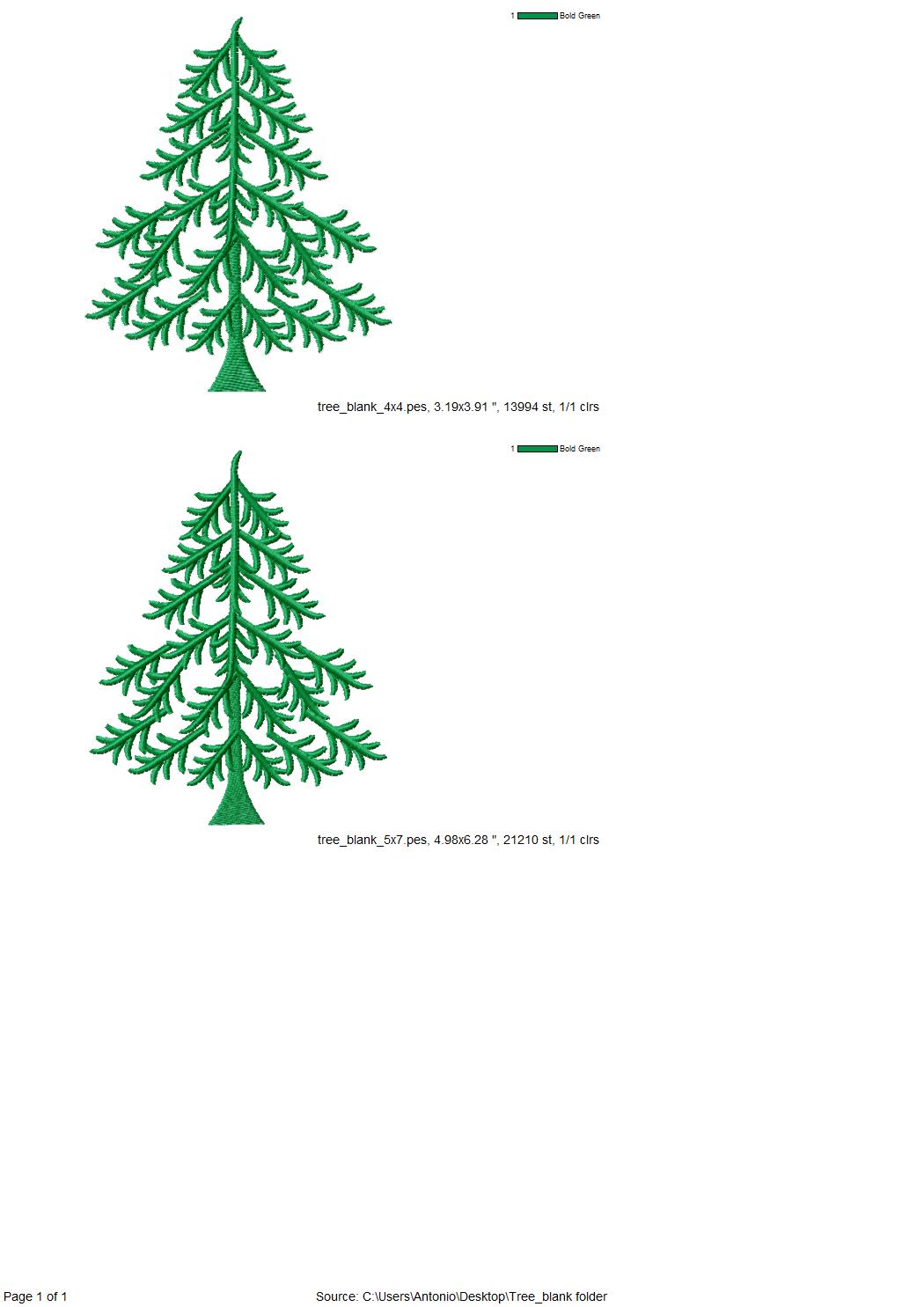 Christmas Tree Blank