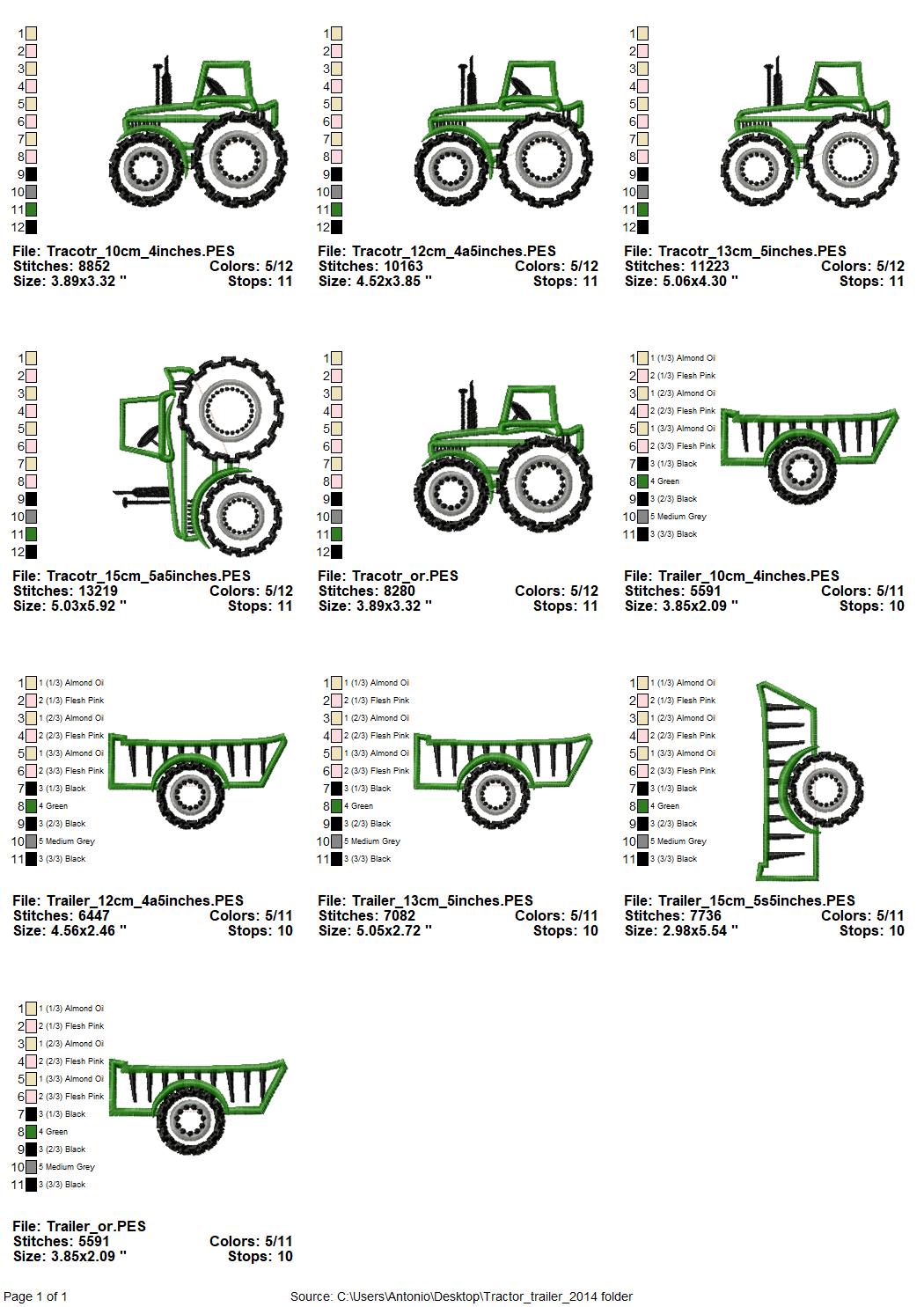 Farm Tractor and Trailer