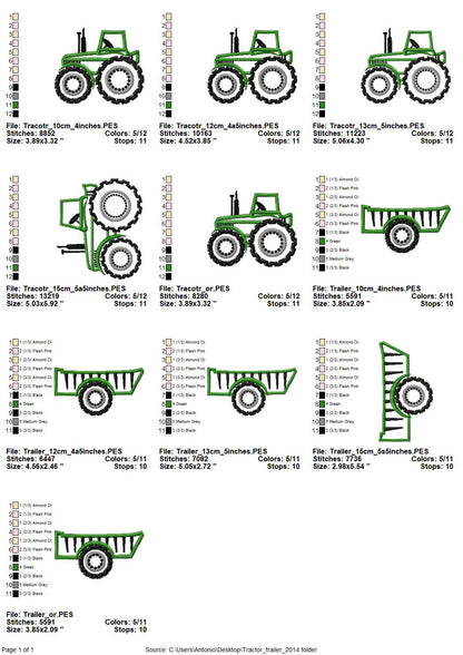 Farm Tractor and Trailer