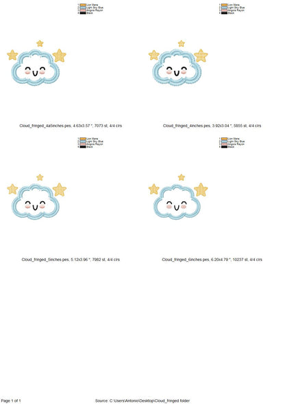 Fringed Fluffy Cute Cloud