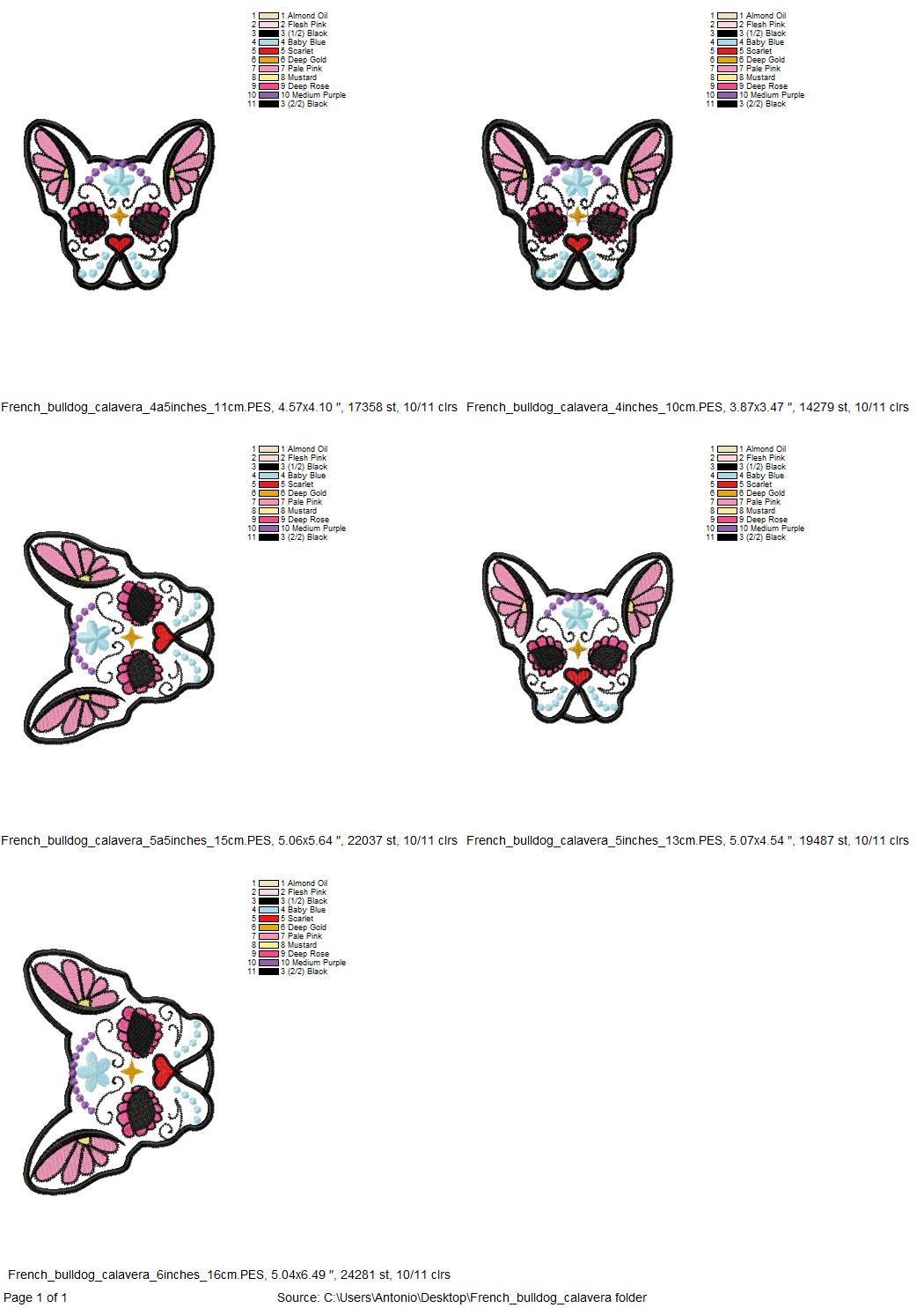 French Bulldog Sugar Skull