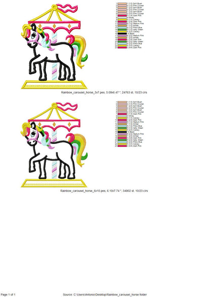 Carousel Horse Applique