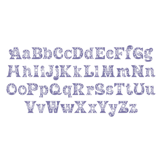 Frozen Font with Embossed Snowflake
