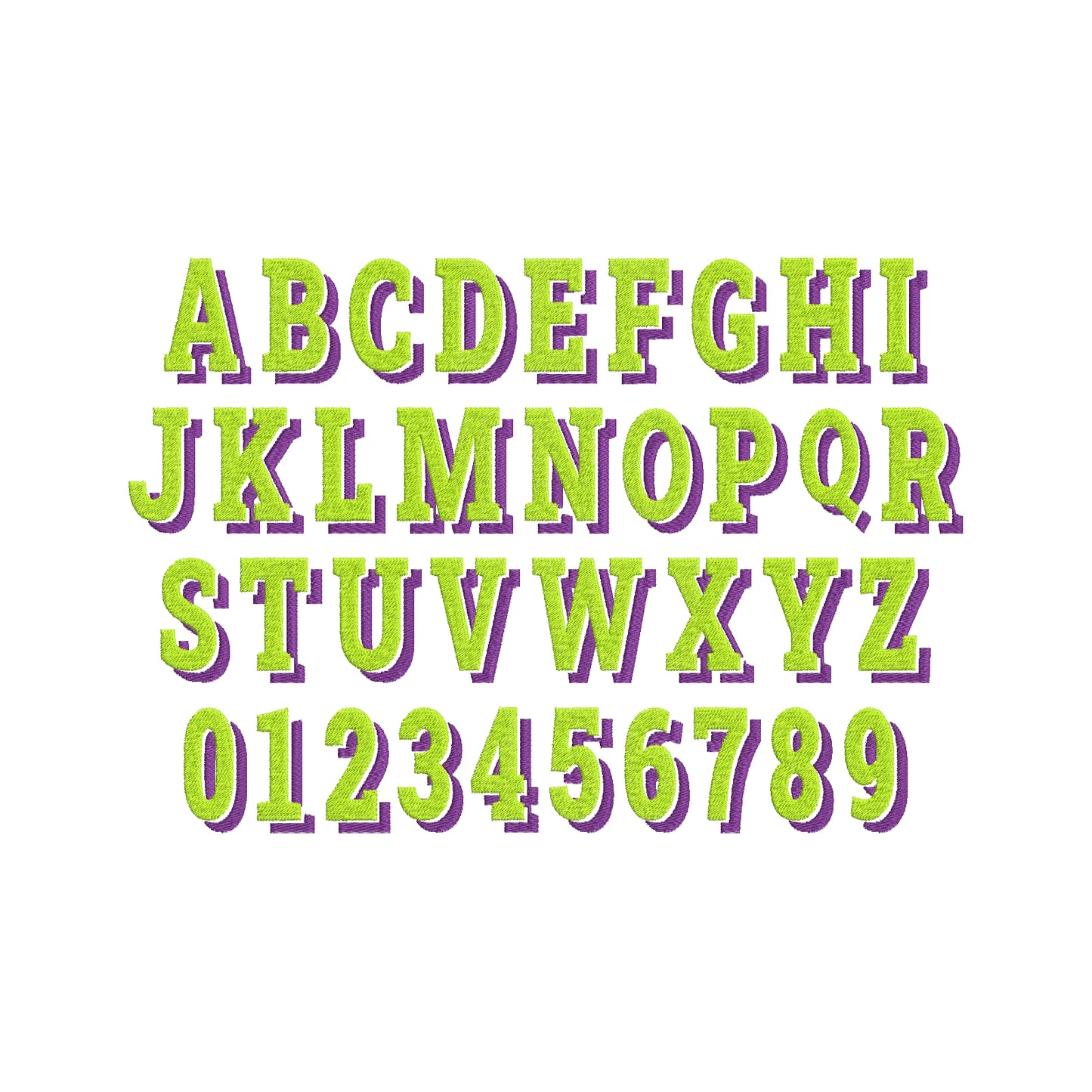 Block Drop Shadow Font