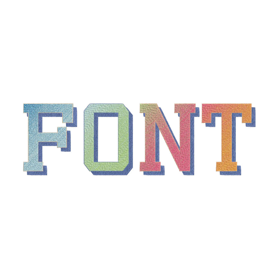 Big Gradient Shadow Font