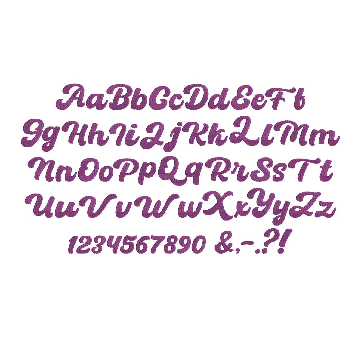 Fill Stitch Script Font