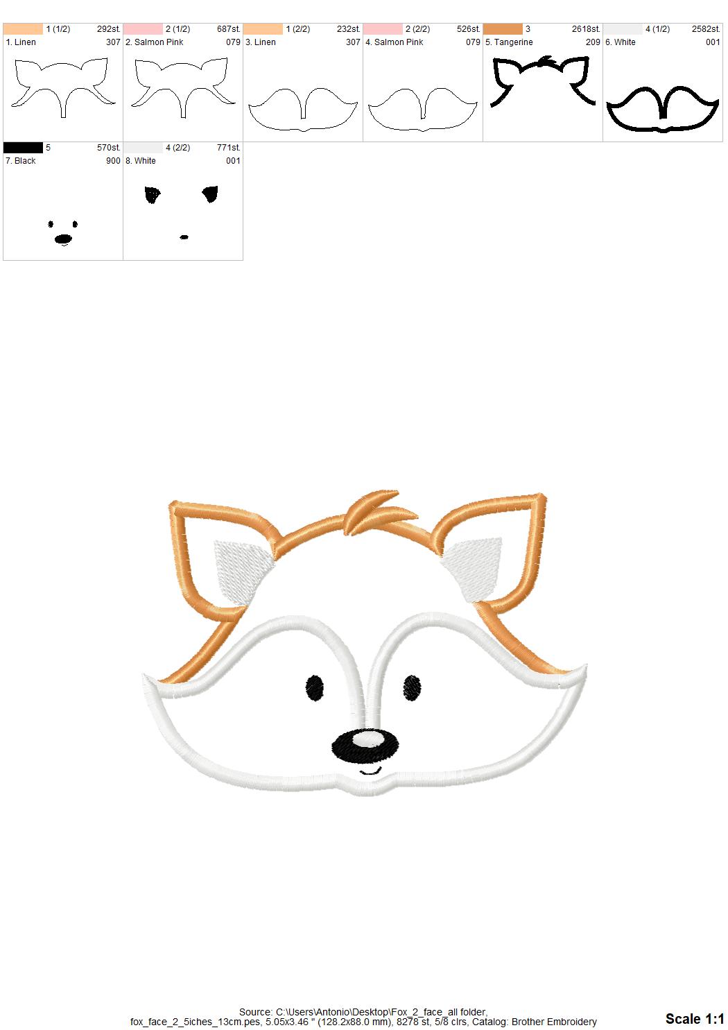 Fox Face Applique