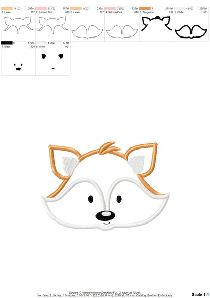 Fox Face Applique