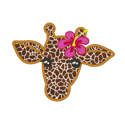 Giraffe Girl with Flower
