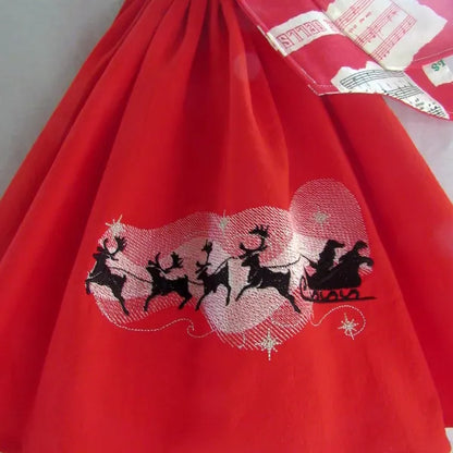 Christmas Polar Night Santa Sleigh With Deer