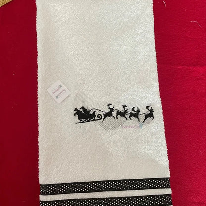 Christmas Polar Night Santa Sleigh With Deer