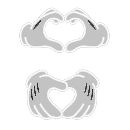Miss and Mister Mouse Hand Heart