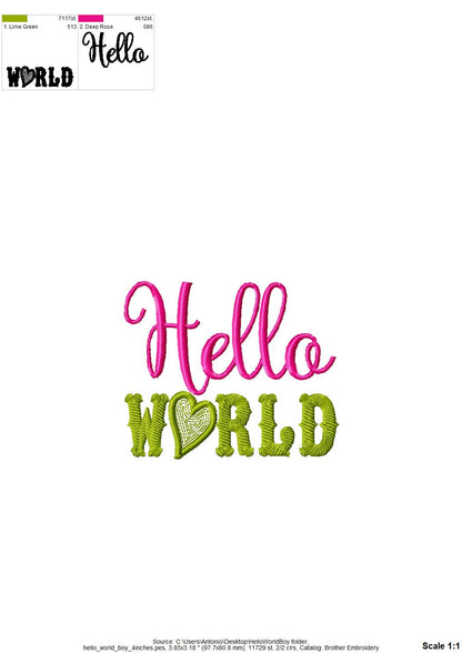 Hello World for Boys Saying