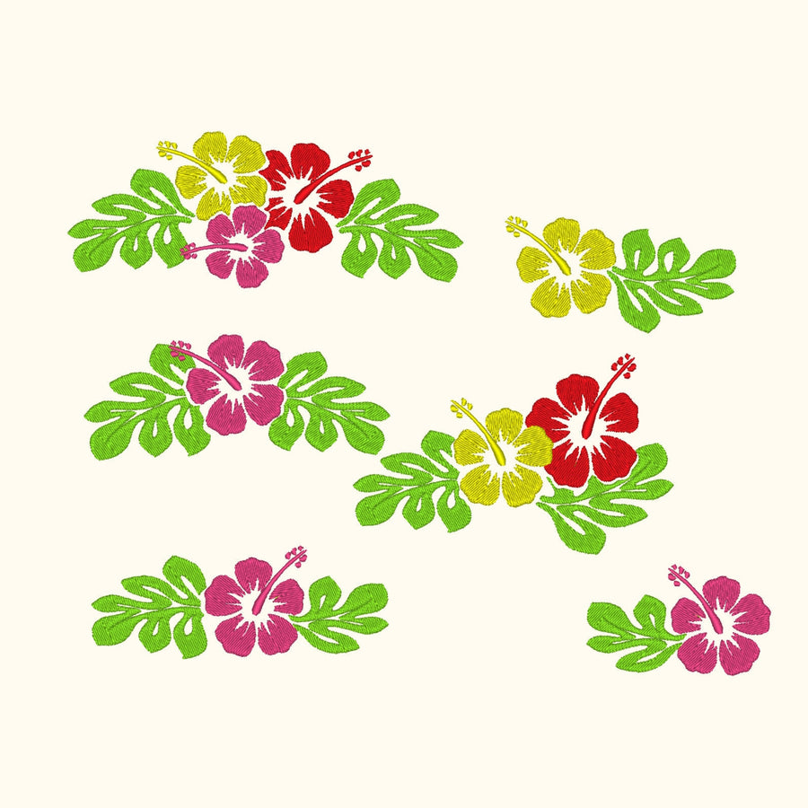 Hawaiian Hibiscus Flower Set