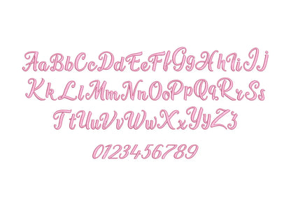 Handwritten Font with Outline Helly