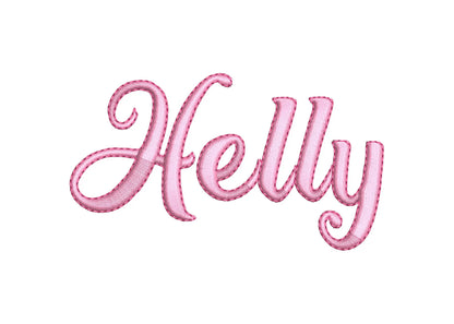 Handwritten Font with Outline Helly