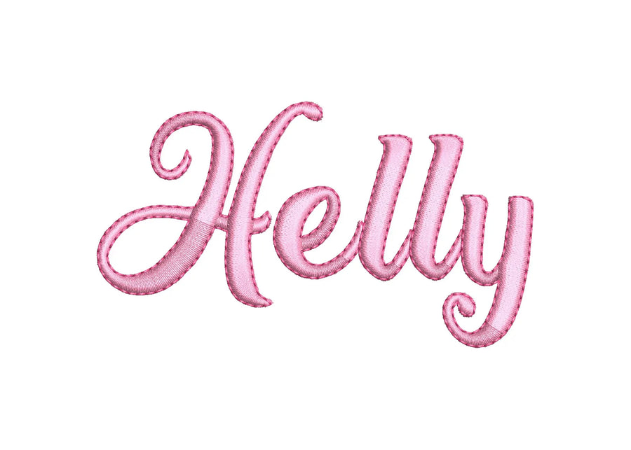 Handwritten Font with Outline Helly