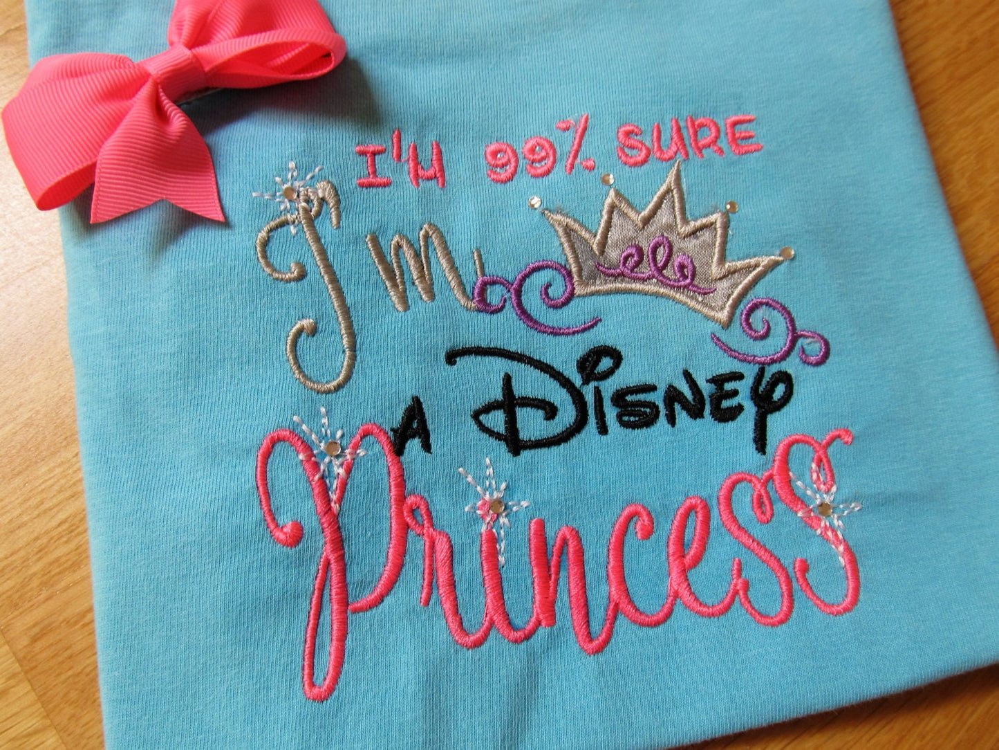 I am Princess Saying quote with a crown applique kids girls outfit machine embroidery designs