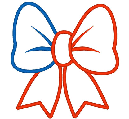 Patriotic Bow Applique – Instant Download | Artapli