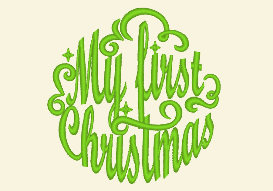 My first Christmas Ball Ornament Machine Embroidery 3.5" 4" 4.5" 5" 6" 7" | PES DST JEF | Artapli