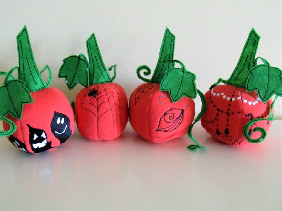 Halloween pumpkins ITH Embroidery 4" 7" 5" | PES DST JEF | Artapli