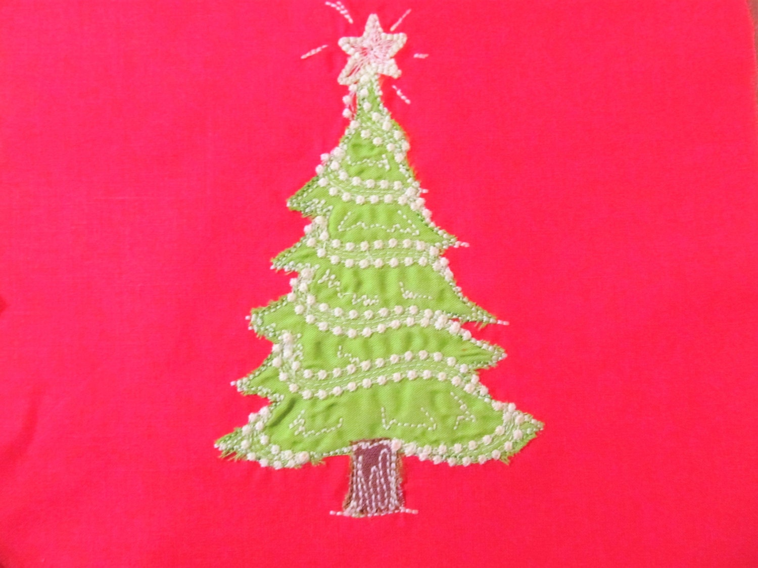 Merry Christmas Tree - Glow in the Dark Special Designed Machine Embroidery Design