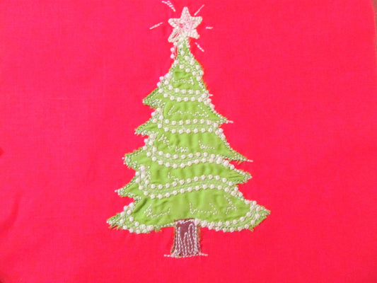 Merry Christmas Tree - Glow in the Dark Special Designed Machine Embroidery Design