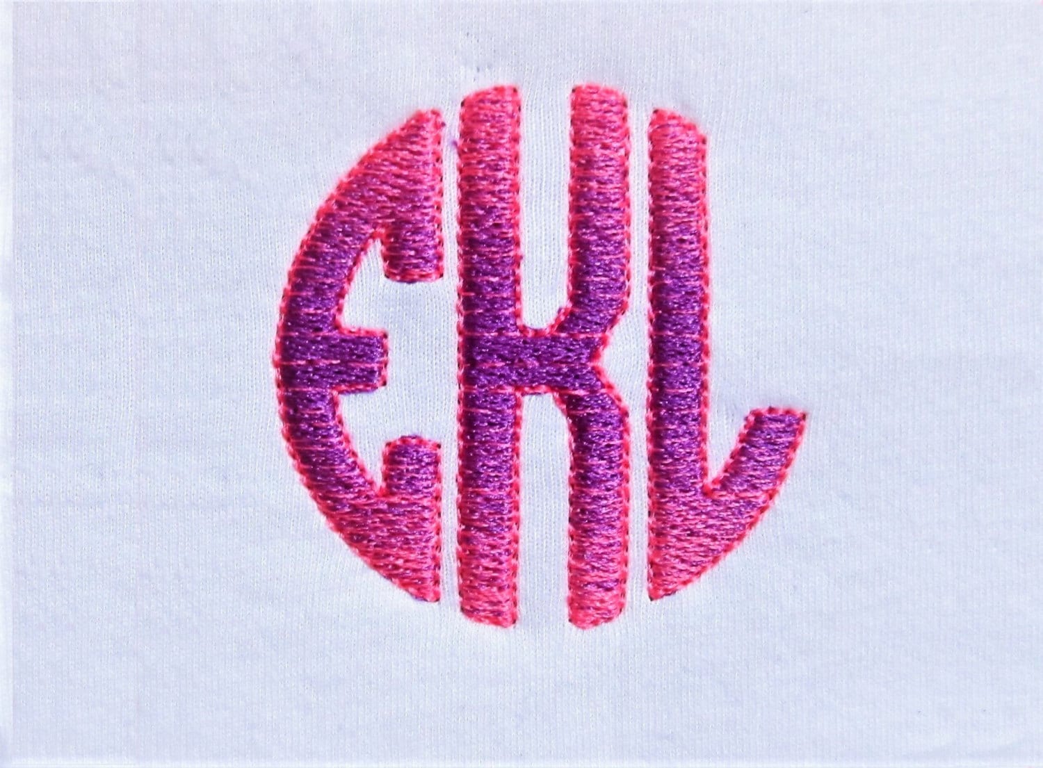Iridescent Circle Monogram Frame and – Circle machine embroidery design by Artapli