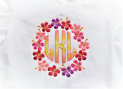 Iridescent Circle Monogram Frame and Font – Instant Download | Artapli