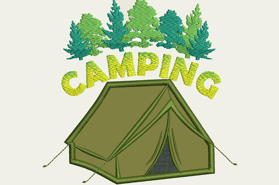 Camping Tent Applique - image 1