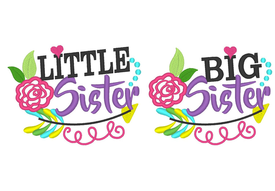 Little sister and Big sister, sisters, shabby chic flower, roses, | Artapli - image 1