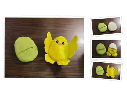 Easter Chick hiding EGG ITH embroidery, In The Hoop Machine Embroidery designs, simple ITH embroidery, surprising egg embroidery kids toy