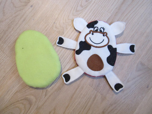 Cow hiding EGG ITH embroidery, In The Hoop Machine Embroidery designs, super simply ITH embroidery, surprising Easter egg embroidery toys