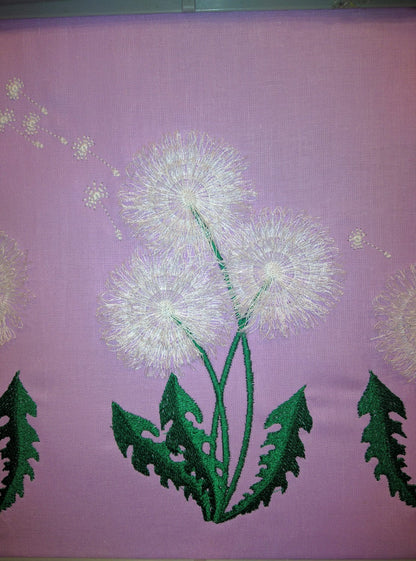 Dandelion fringed fluffy Flower fringe fuzzy machine embroidery designs