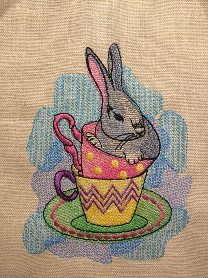 Bunny in Teacup Stack