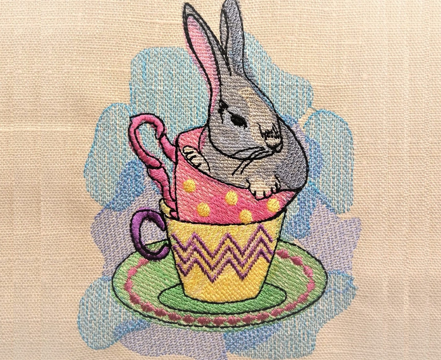 Bunny in Teacup Stack