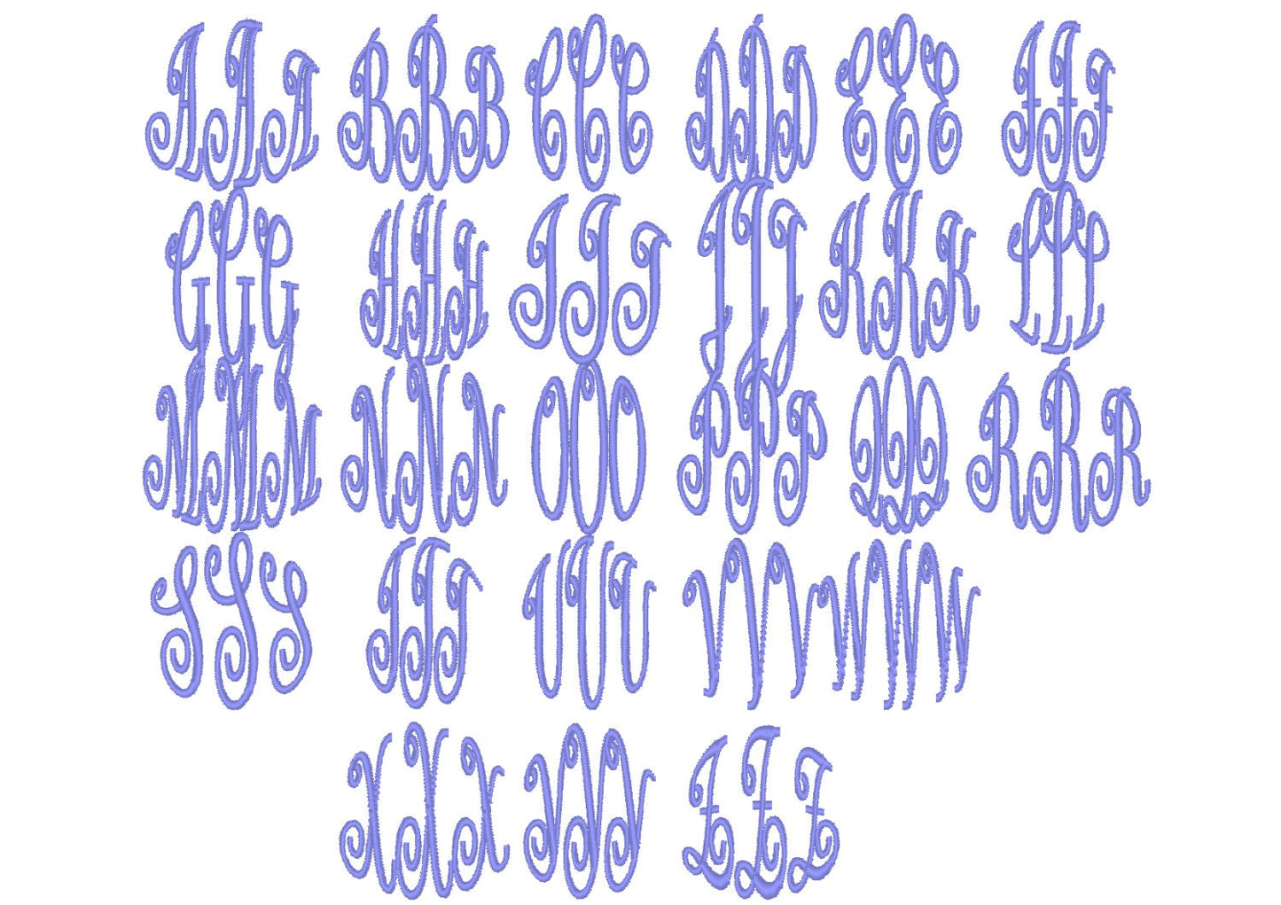 Stencil Circle Monogram Frame and Monogram Font machine embroidery designs
