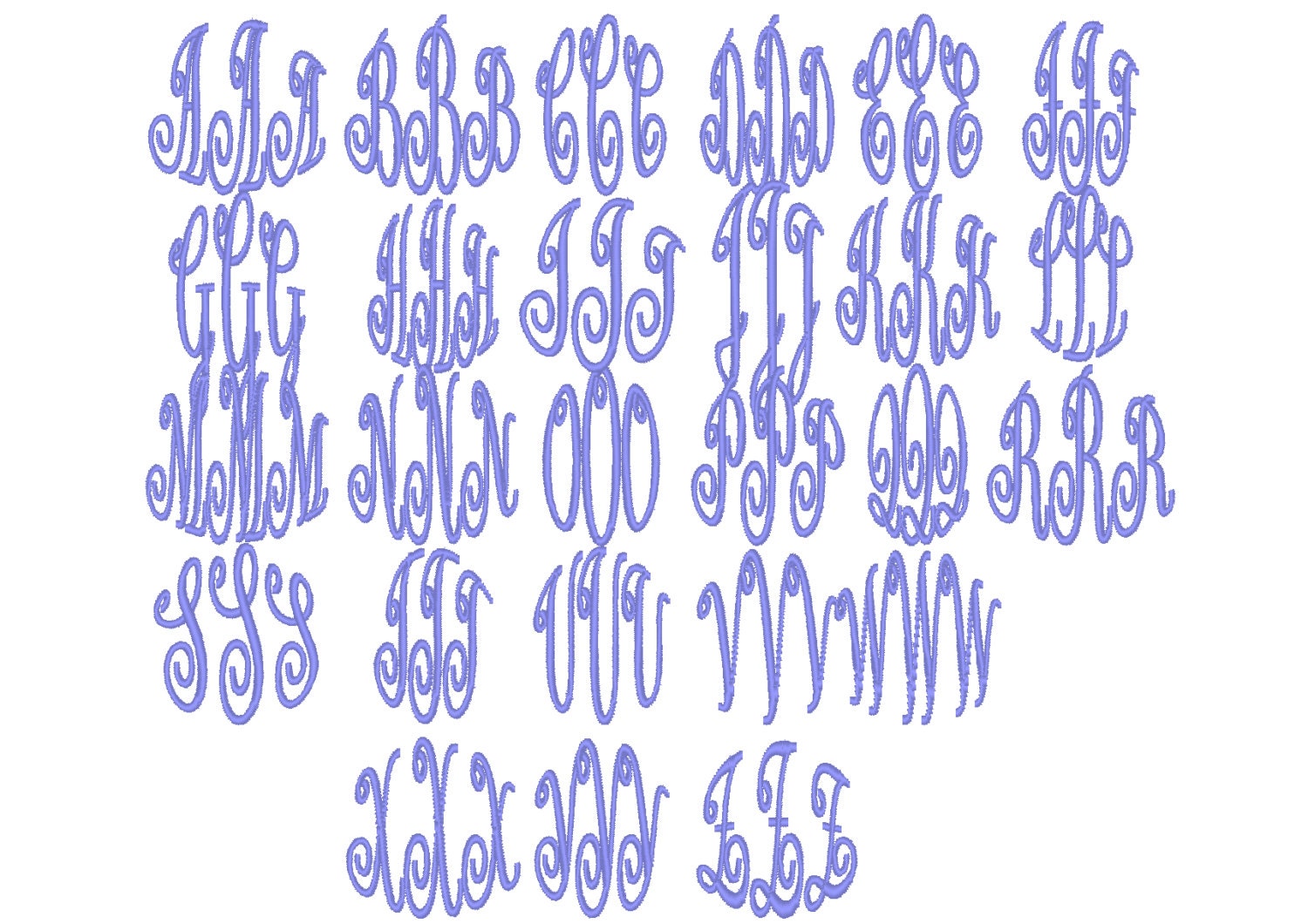 Stencil Circle Monogram Frame and Monogram Font machine embroidery designs