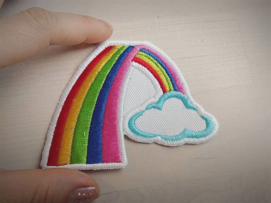 Rainbow and Cloud Applique Patch - image 1