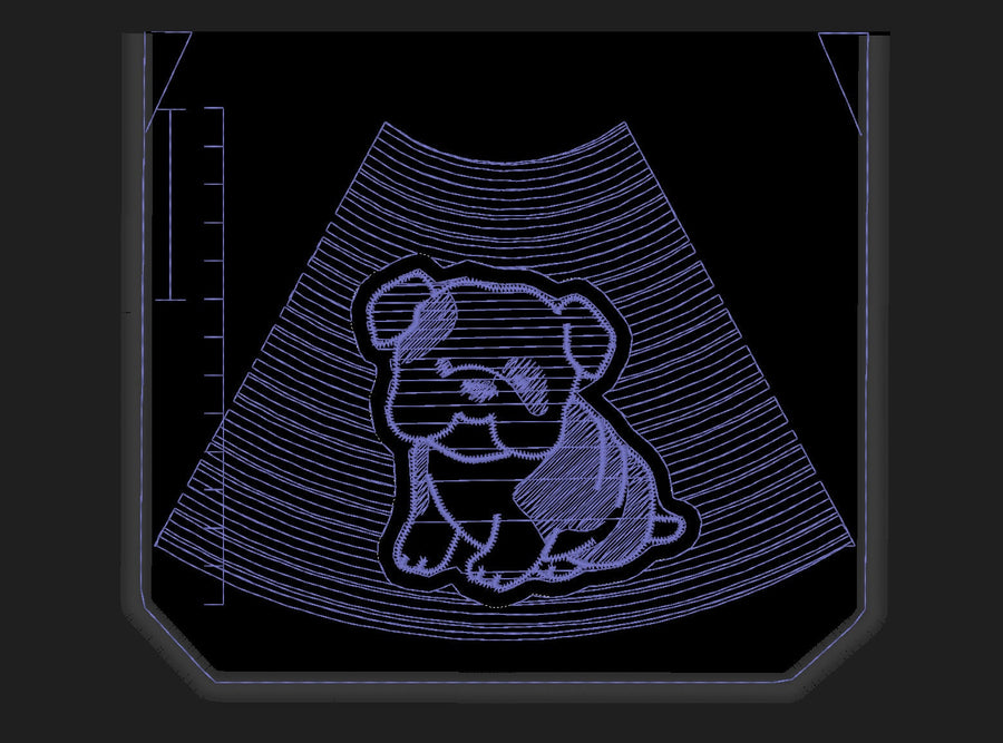 We're getting a new puppy - bulldog - Ultrasound Applique Embroidery 4" 5" 5.5" 4.5" 6" 7" | PES DST JEF | Artapli