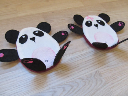 Panda hiding egg ITH embroidery, In The Hoop machine embroidery designs simple surprising egg panda bear Easter embroidery INSTANT DOWNLOAD